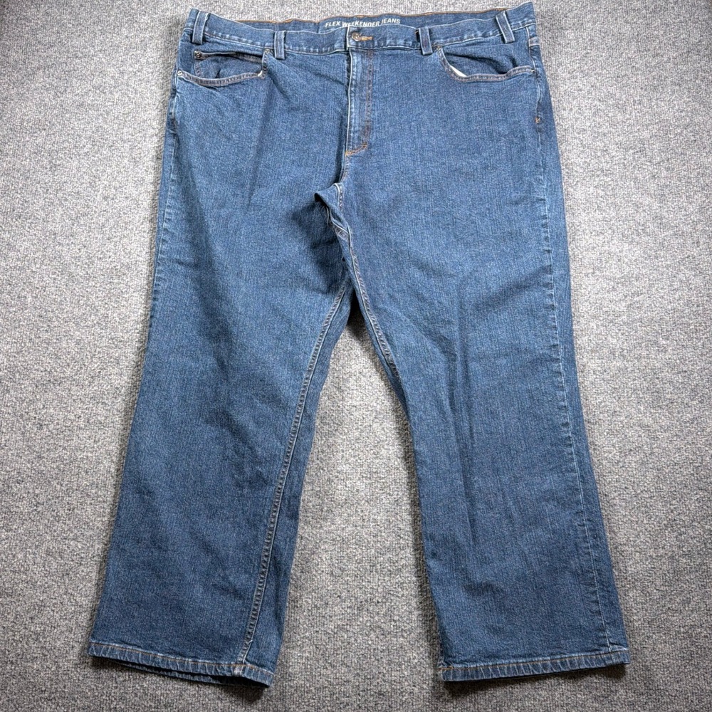 Duluth Trading Co Flex Weekender Jeans Mens 44x28 Blue Relaxed Stretch Dark Wash